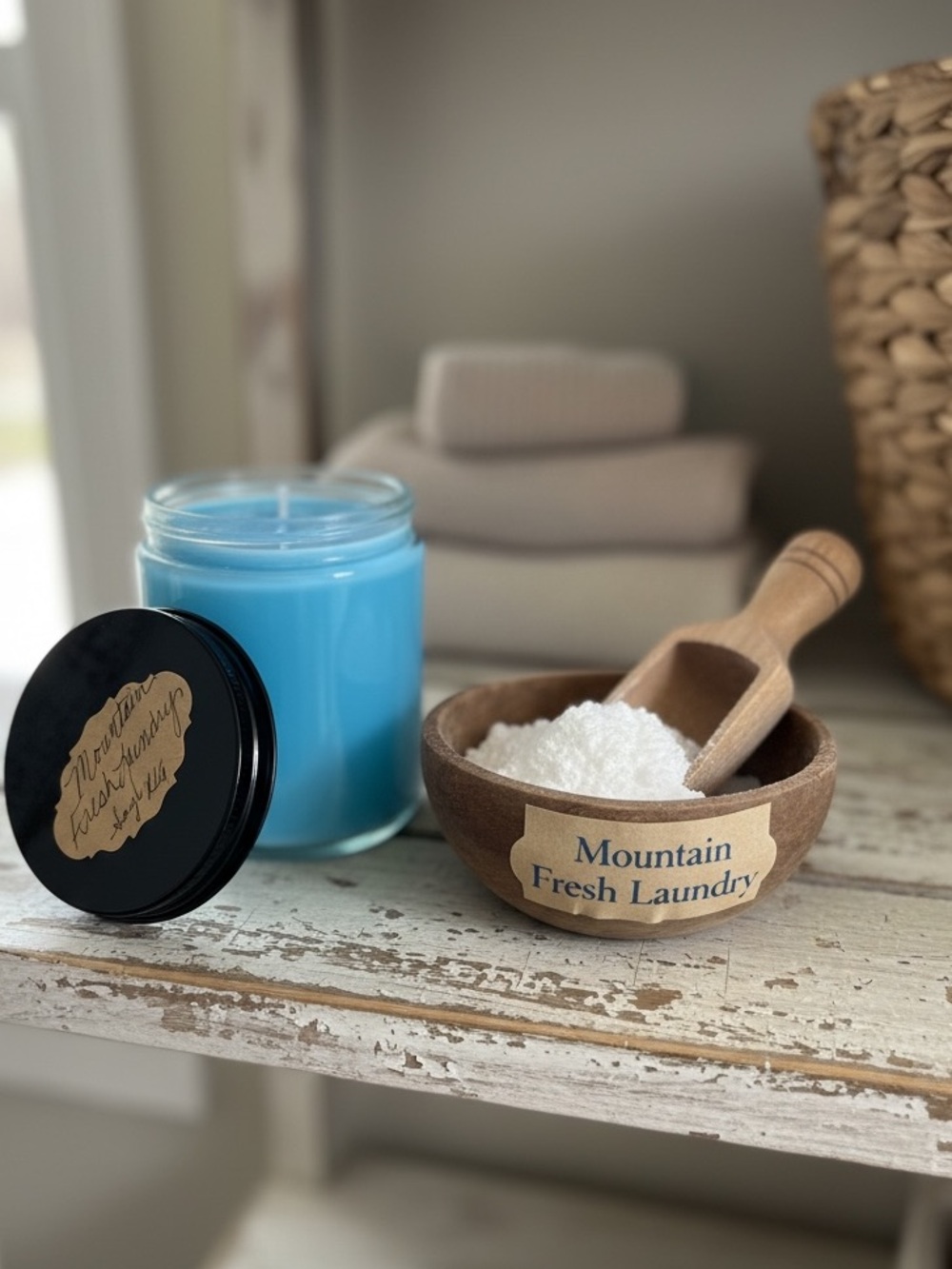 Handmade Handpoured, Linen- Mountain Fresh Laundry 🧺- 8 oz Soy Jar Candle
NWT